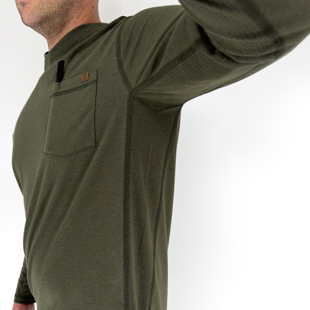 Iron & Haft Men’s Long Sleeve Pocket Work Tee, Lightweight & Breathable Pullover Shirt for Men, Casual Crewneck T-Shirt - Image 7