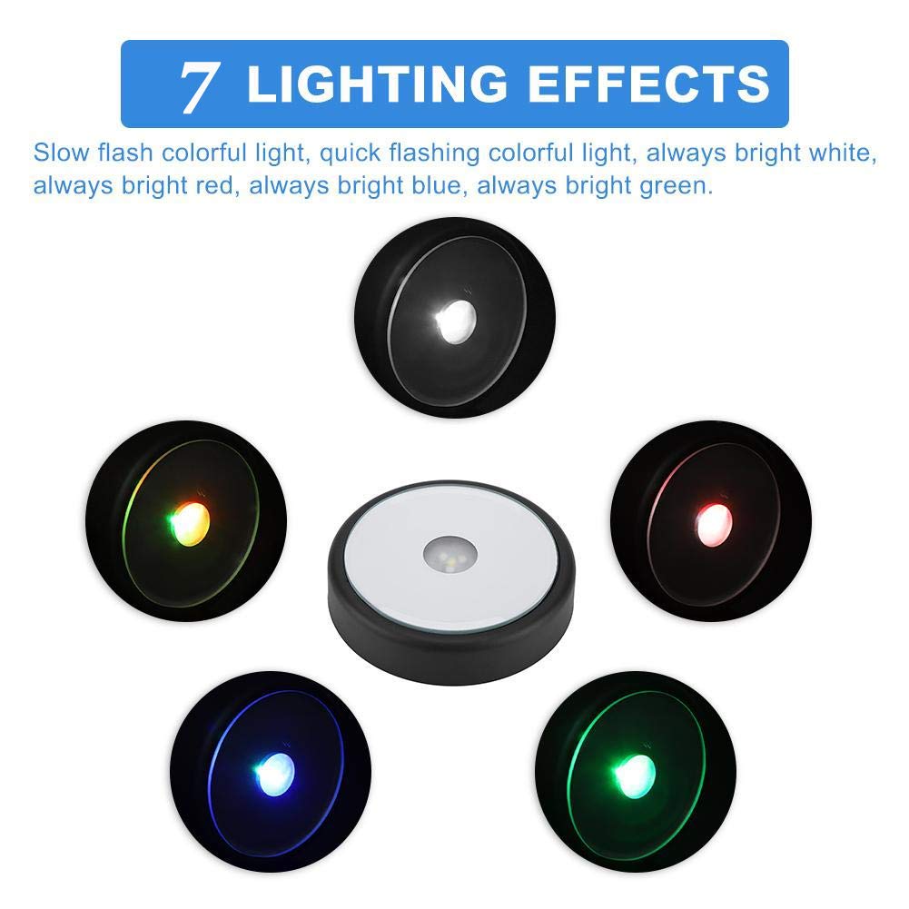 Ejoyous LED Leuchtsockel Mit 7 Farben | Batteriebetrieben | Für Kristalle, Glasfiguren & Deko | 8,5 Cm Durchmesser