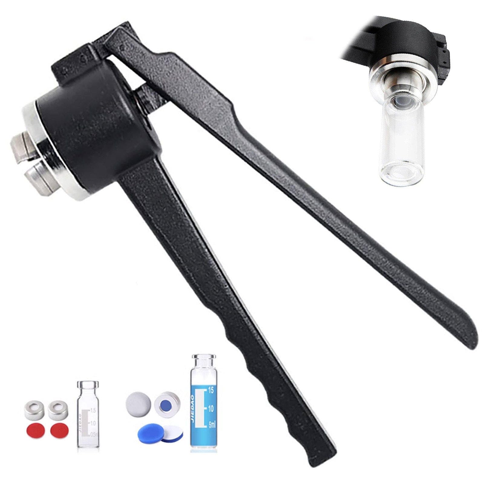 Wasd3Pods Vial Crimper Manual Sealer, Crimpers, Bottle Cap Crimping Tool, Hand Sealing Machine,Quick Capping,For Vials/Stopper/Caps 13mm