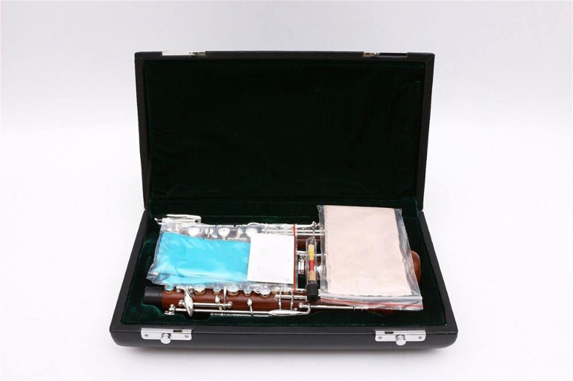 Strumento Oboe New Oboe C Key Hard Gomma Wood Left Octave Resonance F con Custodia in Pelle Principiante di Oboe