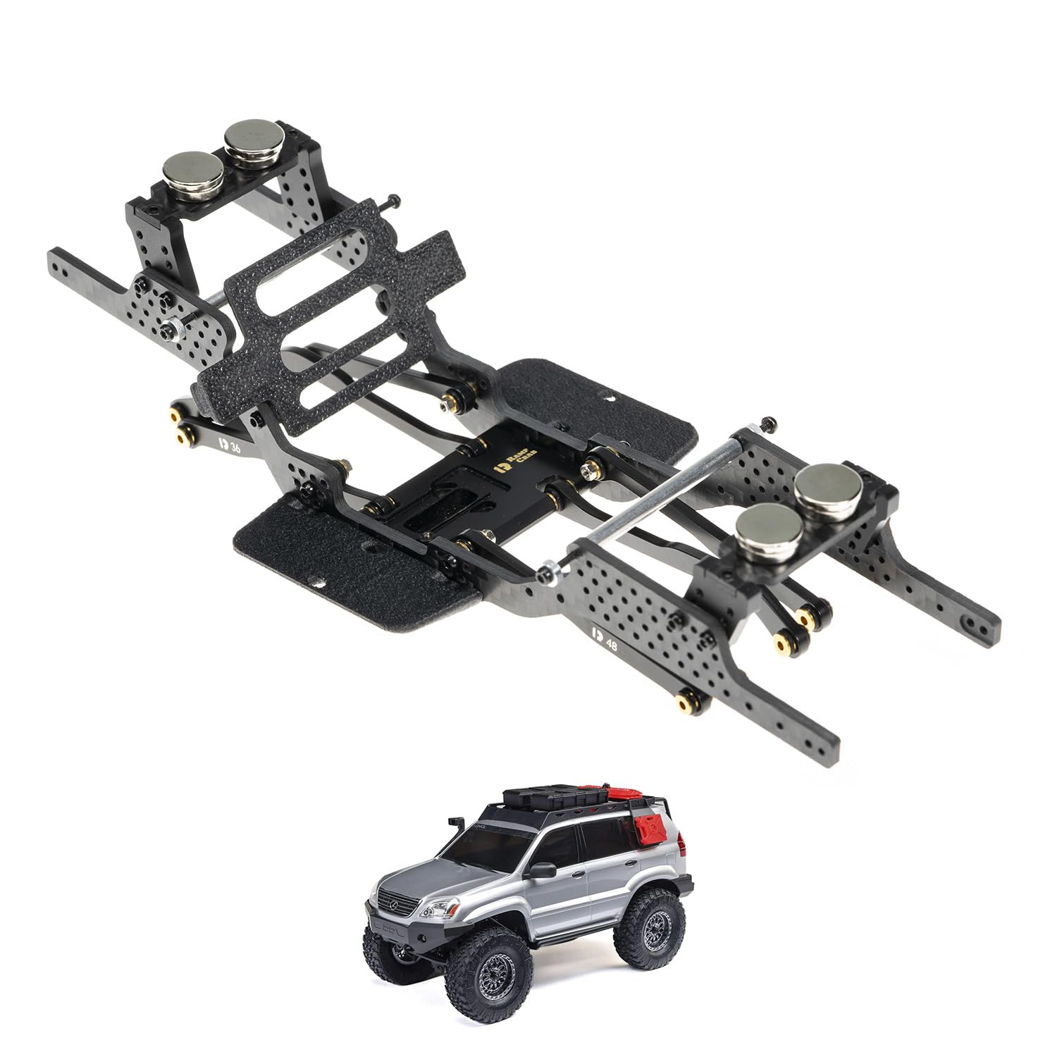 Amazon.com: RampCrab Carbon Fiber Chassis Kit for SCX24, 7° Angled