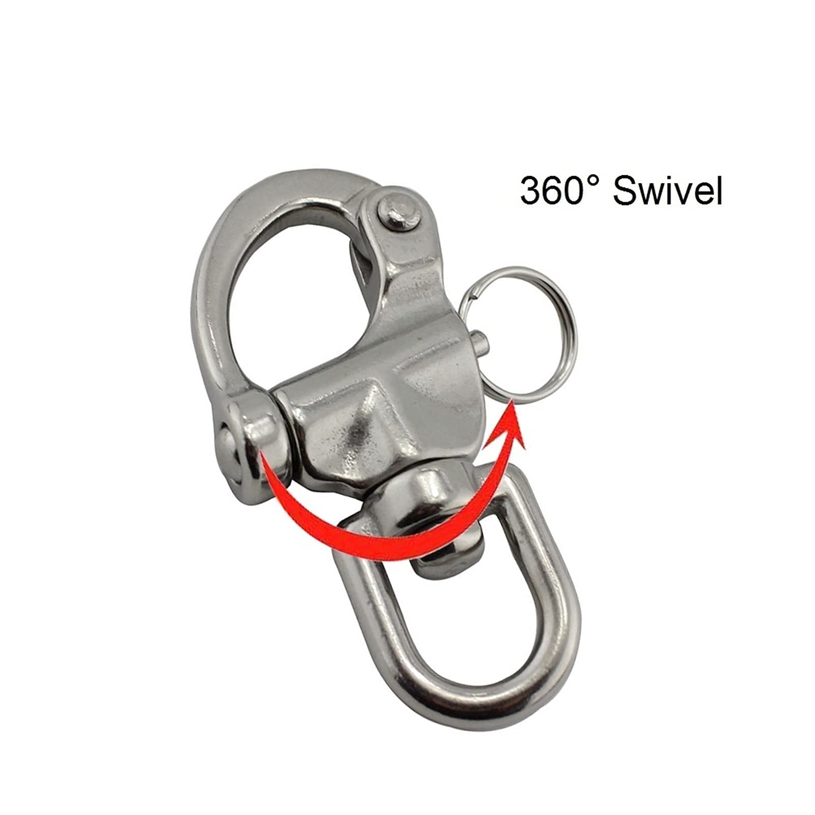 Mousqueton pivotant en Acier Inoxydable Mousqueton pivotant pour Bateau Marin Robuste, Remplacement Domestique