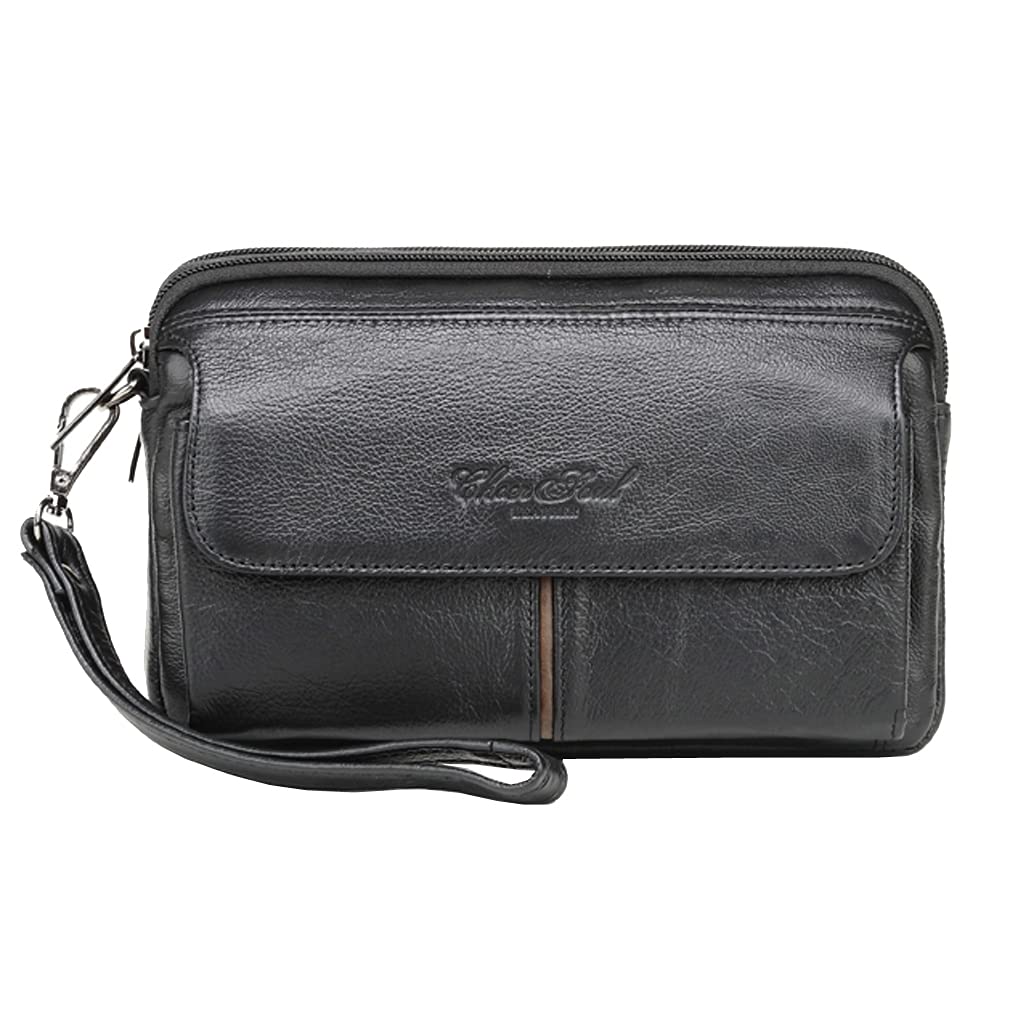 Hebetag Leather Clutch Purse Wallet for Men Organizer Holder Wrist Bag | Organizer, Holder