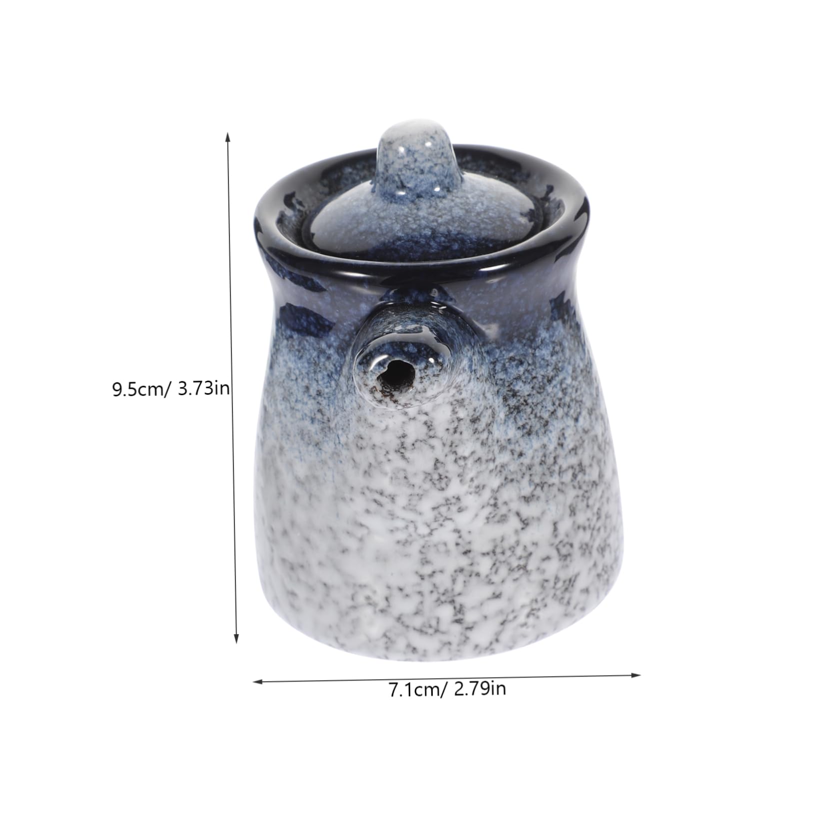 Luxshiny Vintage Ceramic Soy Sauce Dispenser Jar with Lid Multi Use Kitchen Condiment Storage Unique Design Easy to Clean for Sauces