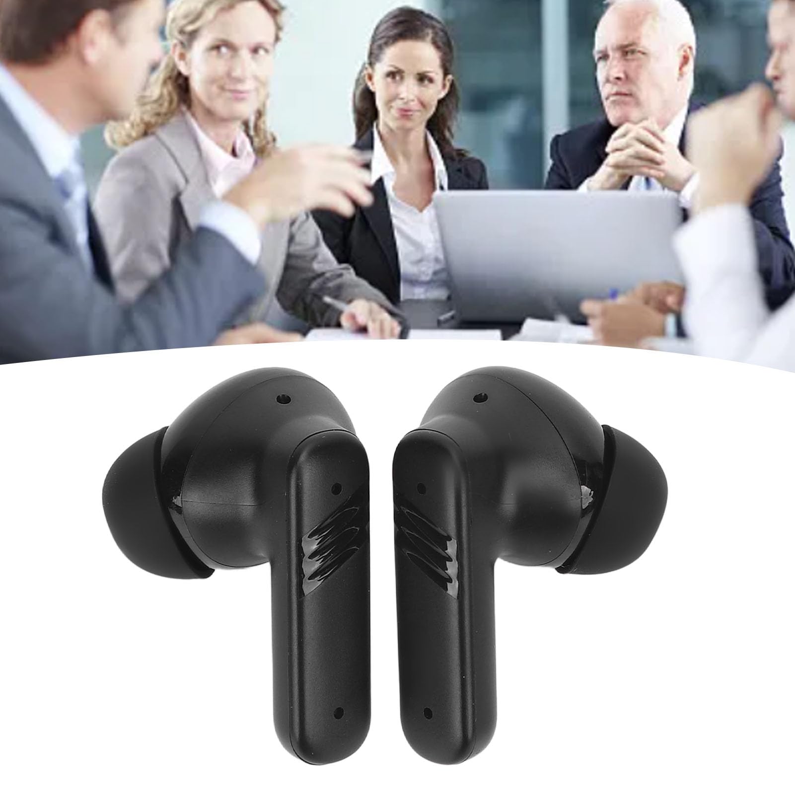 Auricolari Wireless con Cancellazione del Rumore, Funzione di Traduzione Linguistica per i Viaggiatori, Perfetti per Musica e Chiamate, vestibilità Ergonomica (Nera)
