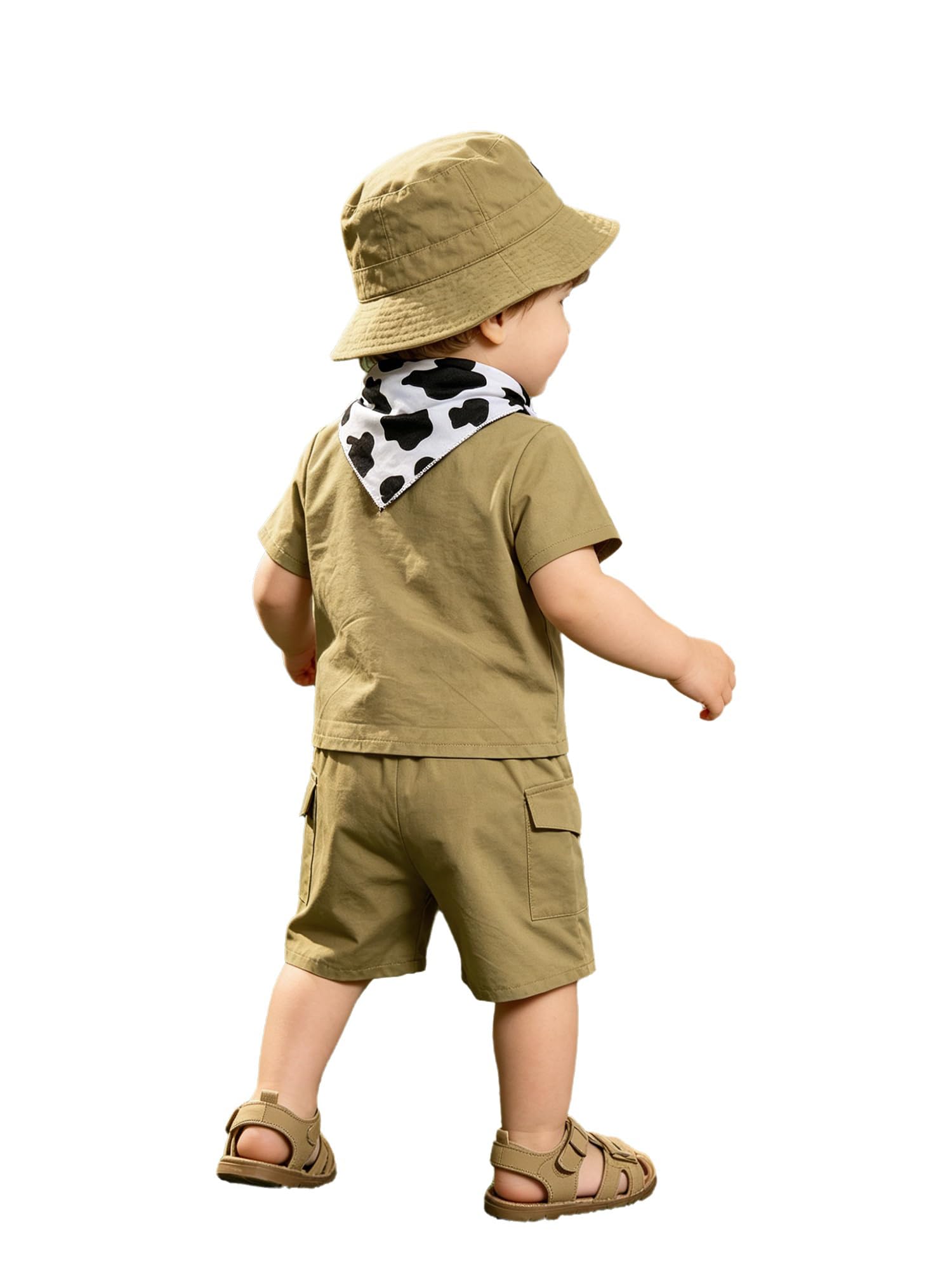 dPois Baby Mädchen Forscherset Für Exploration Kostüm Bekleidungssets Safari Kostüm Entdecker Jogginganzug Camping Pionier Sport
