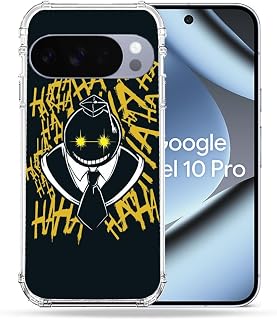 Verstärkte Schutzhülle für Google Pixel 10 Pro Manga Assassination Classroom Kuro, Schwarz