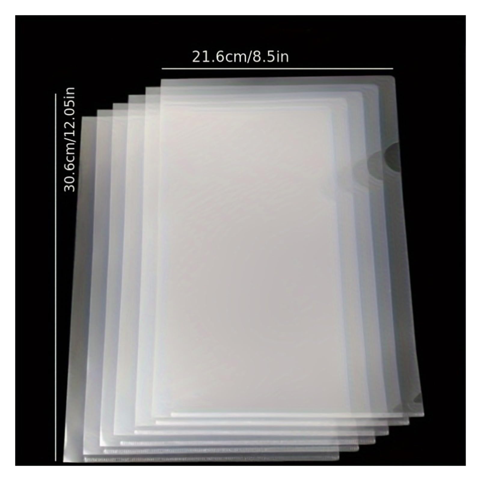 Cartelline Trasparenti Cartelle in plastica a forma di L impermeabili in PVC da 50 confezioni, porta documenti A4 e buste rettangolari for l'archiviazione in ufficio