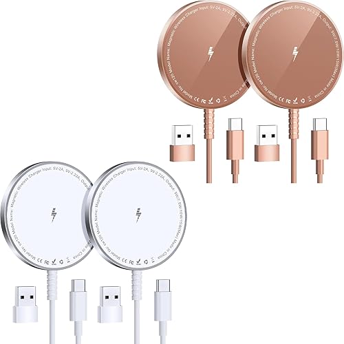 Cargador inalámbrico magnético para iPhone, almohadilla de carga rápida compatible con iPhone 15, 14, 13, 12 Pro Max Plus y Airpods 2 3 Pro (sin