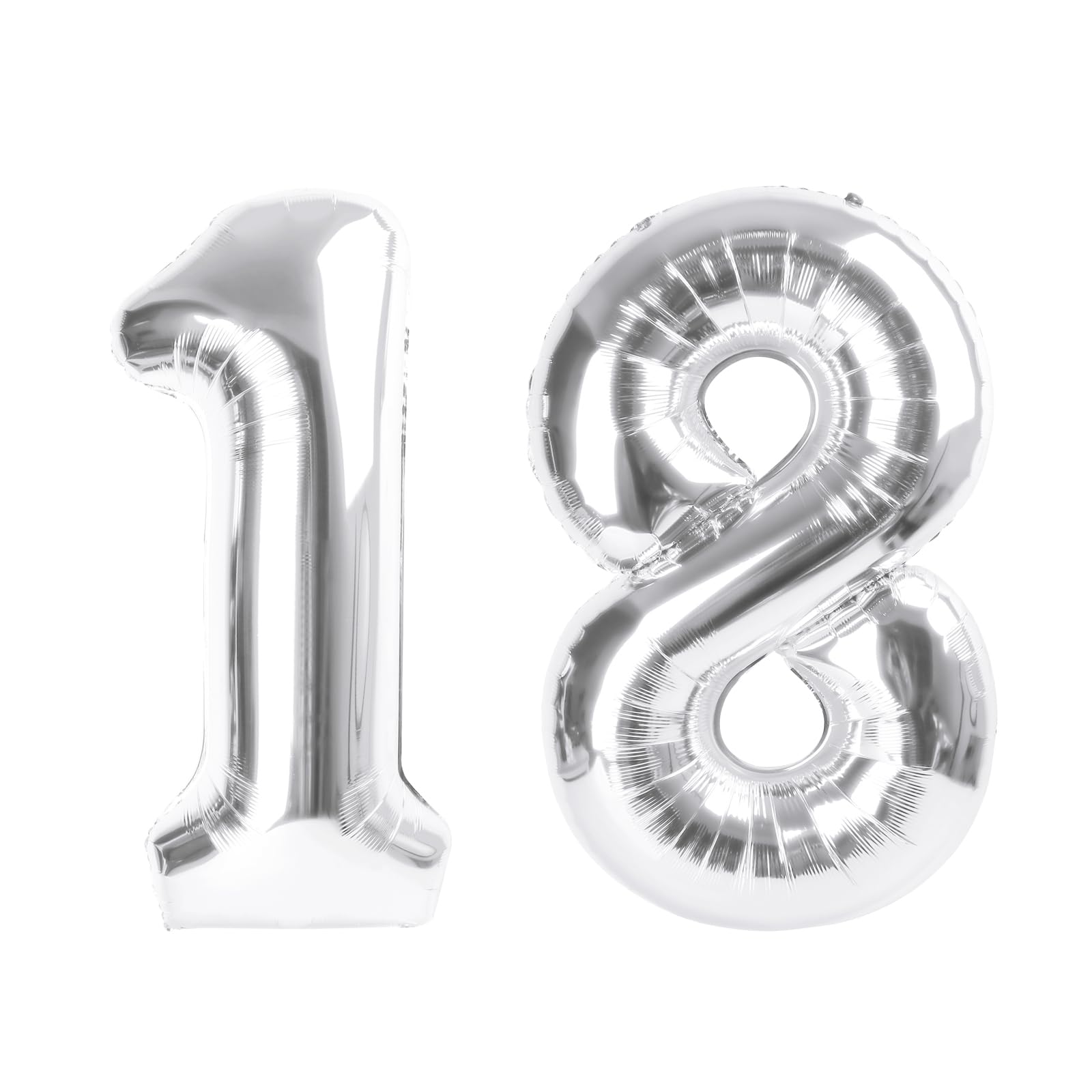 Number Balloons 18 Balloon 40 inch Silver for 18 Birthday Party Decoration