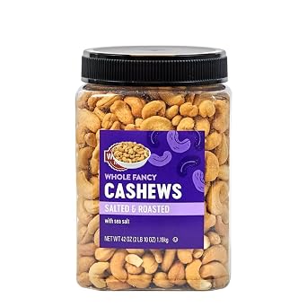 Whole Fancy Cashews, Roasted and Salted, 42 oz 42 OZ 1 Pack