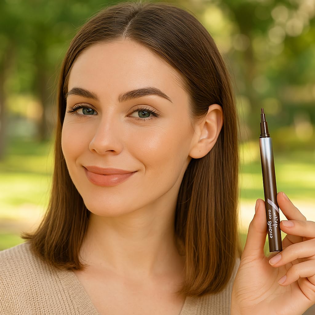 Four Fluffy Brows Eyebrow Pencils Kit in Dark & Medium Brown Shades - Image 3