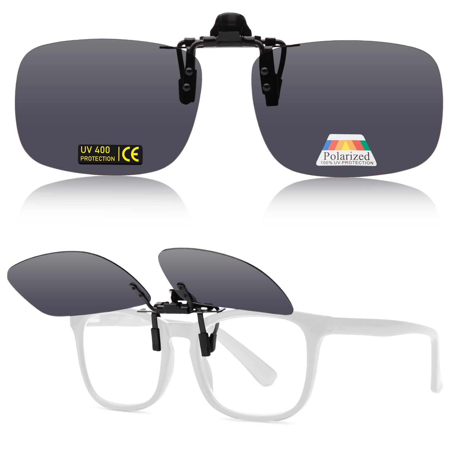 Clip-On Polarisiert Sonnenbrille UV400 Schutz Ideal für alle Outdoor-Aktivitäten