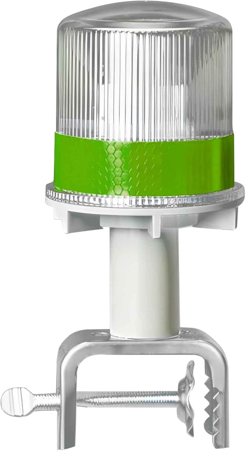 Solar-Powered Flash Light For Road And Marine Safety, 360-Degree Illumination