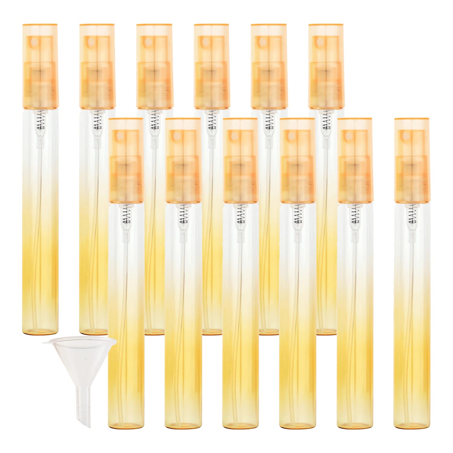 48 Pezzi 10ml Gradiente Giallo Bottiglie Atomizzatore di Profumo flacone spray Con Sprayer per Viaggiare Festa Appuntamento Vita Quotidiana+ 1 x imbuto