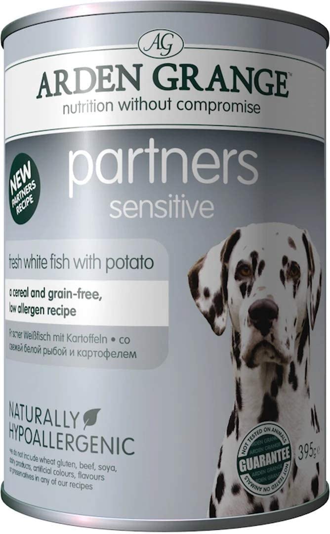 Arden Grange Partners Sensitive Free Fish With Potato For Dogs - X 395G Grain/White Size 6