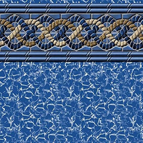 Smartline Mystri Gold 12-Foot-by-24-Foot Oval Pool Liner | UniBead Style | 54-Inch Wall Height | 25 Gauge Virgin Vinyl | Heavy-Duty Material | Designed for Steel Sided Above-Ground Swimming Pools Cover