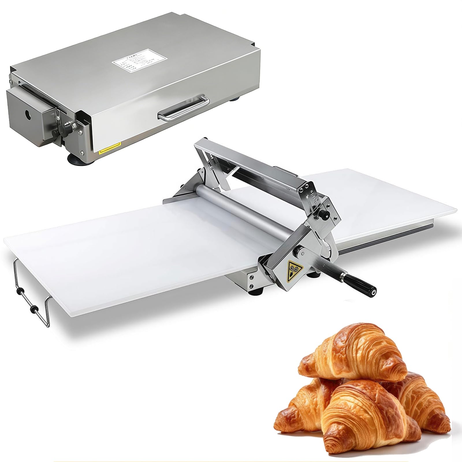 Machine à abaisser la pâte en acier inoxydable pliable pour réussir vos viennoiseries