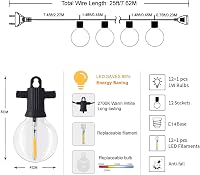 ZOTOYI 45m Napelemes LED Fényfüzér - IP65 Vízálló, Törhetetlen Gömbizzók Kertbe, Teraszra, Szabadtérre, Meleg Fehér Fénnyel, Energiatakaréko 6