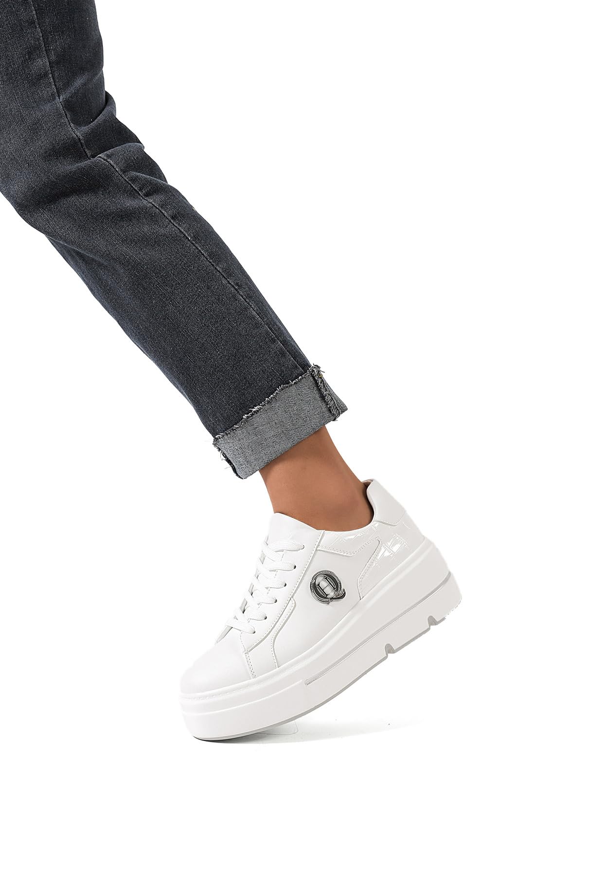 QUEEN HELENA Zapatillas Casual Zapatillas de deporte Plataforma Ligeras de las Mujeres X29-15