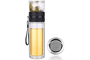 PARACITY Double Wall Glass Tea Infuser Bottle: Premium Tea Time Companion