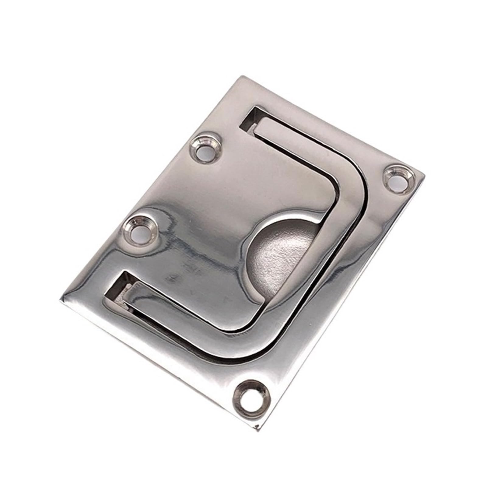 Cfwwsaq One Color 2Pcs Square Deck Slam Hatch 56 * 76Mm Stainless Steel 316 Flush Mount Marine High Mirror Polishing Locking Latch Sliding Boat