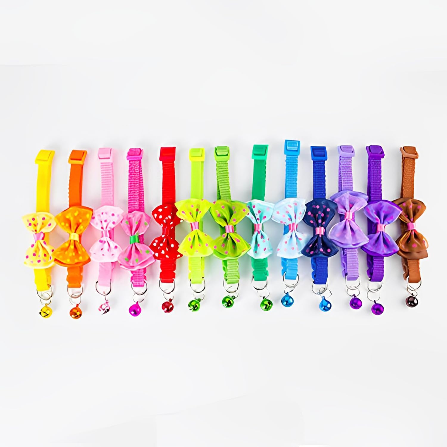 YellowCult 2 Pieces Cat Collars - Classic Bow Design, with Bell, Adjustable Strap, and Safety Release Buckle [Modern Design for Your Cute Cats, Puppies & Small Dogs- 2 Random Colors] (B097PDYQV5) Amazon Price History, Amazon Price Tracker