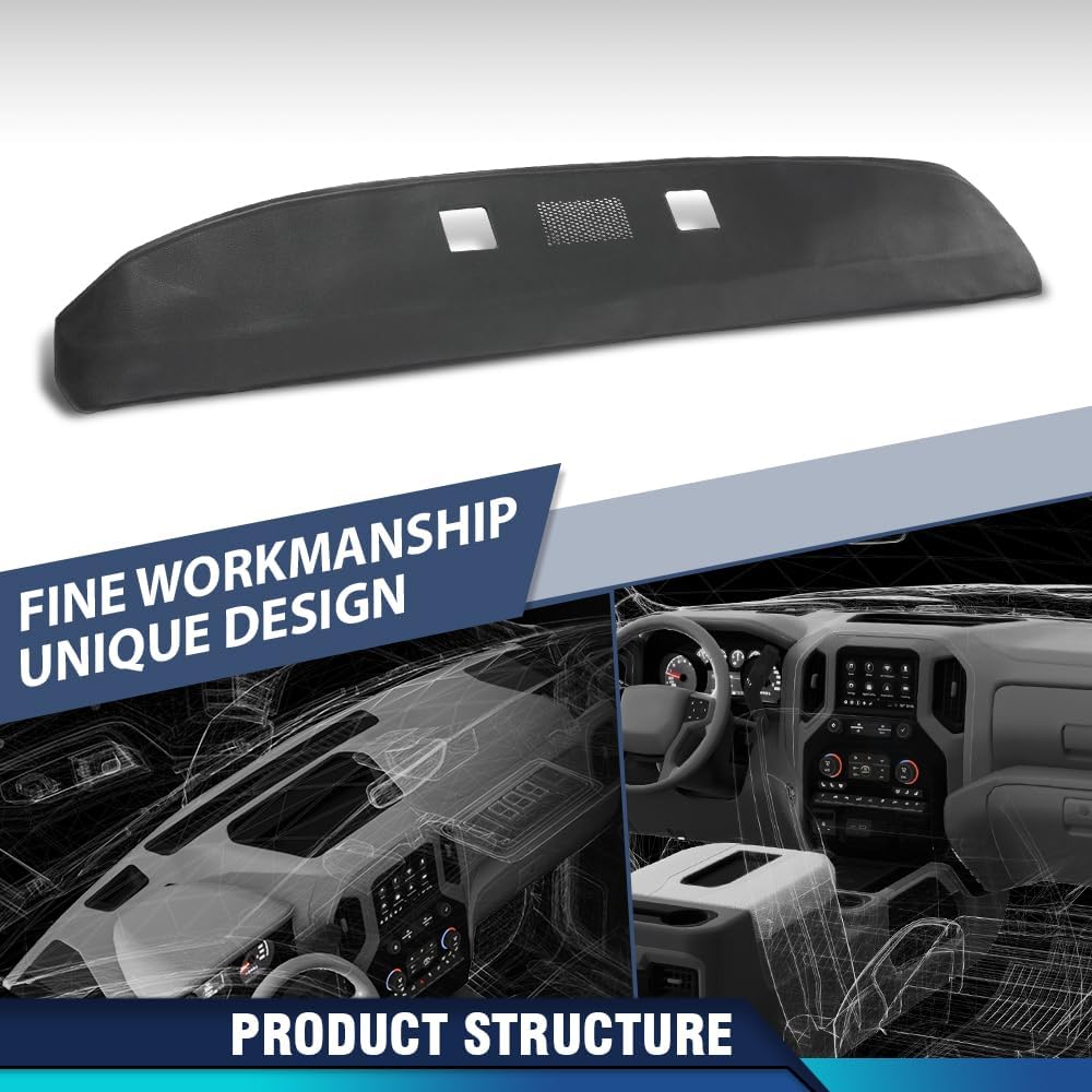 PIT66 Dashboard Dash Cover 1 PC Compatible with Ford F100 1967 1968 1969 1970 1971 1972 Black