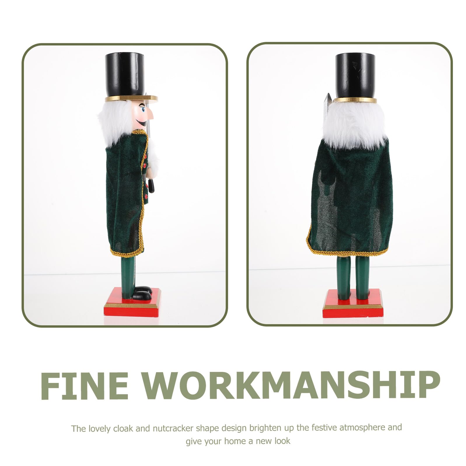 Toyvian Holz Nussknacker Figur Dekoration Weihnachtsbaum Schmuck Natur Modell Nussknacker Wohnaccessoire Holzdeko Zuhause Schreibtisch Partydekoration