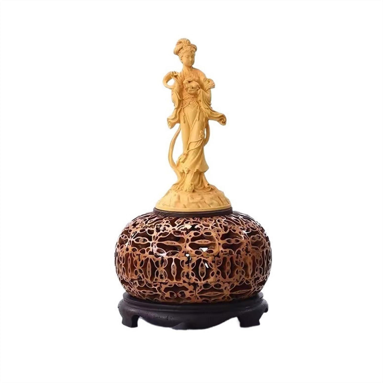 incense burner Creative Handcrafted Incense Burner Exquisite Wooden Zen Holder for Study Office Incense Holders(D)