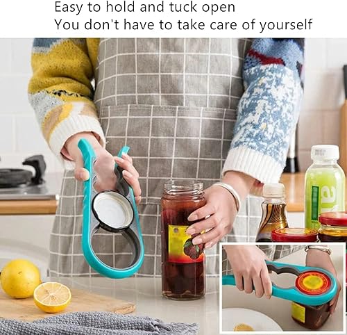 Miniatura 5 de Abridor de botellas multifuncional para gatos, abridor de botellas de arco iris, abrebotellas de cocina, abrebotellas cuatro en uno, abrebotellas