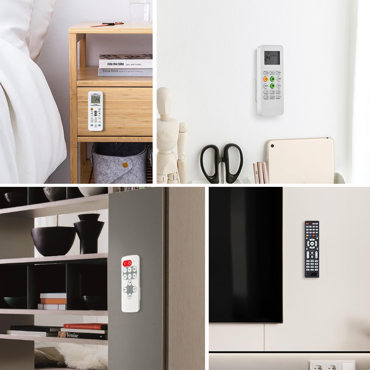 Magnetische Fernbedienungshalter 4 Stück - Wandhalterung Ohne Bohren