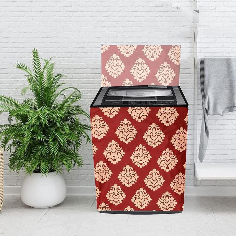 Image of WOAH Top Load Fully Autometic Washing Machine Cover Compatible With ifb samsung bosch whirlpool haier lg and All Brand Universal Size 7kg | 7.5kg | 8kg (Maroon) D