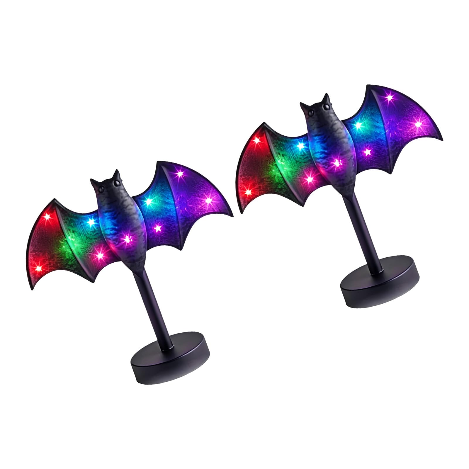 VlHpnpe Gothics Bat LED Flashing Holder Lights Halloween Decoration with Mysterious Ambiances for Fireplaces Desk Shelf Portable Halloween Decor Light