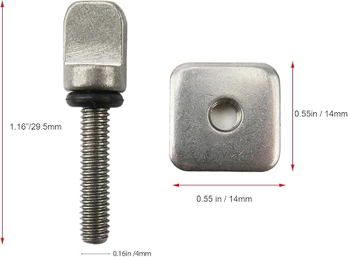 Miniatura 6 de AQUBONA Tornillo de aleta, acero inoxidable sin herramientas, accesorios de surf, tornillo de aleta y placa, 24 piezas SUP tornillo de aleta para
