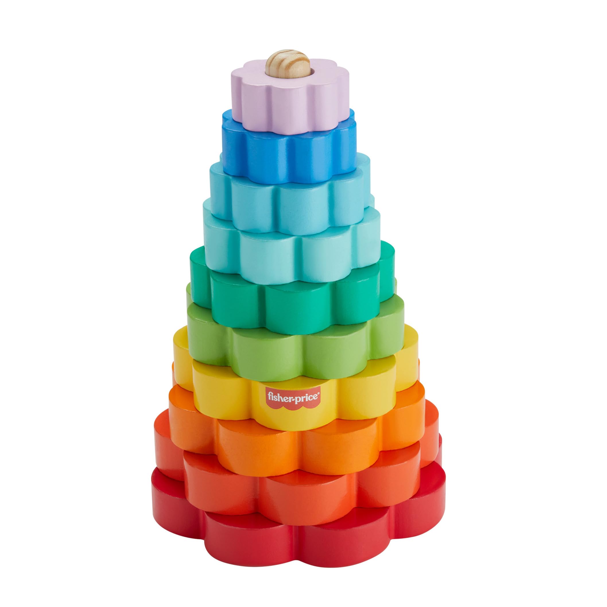 Fisher-Price Bloques apilables con forma de animales (koala, león y cocodrilo), 10 piezas fabricadas con material certificado FSC, juego inspirado en Montessori, para bebés +12 meses (HXV04) — view 13