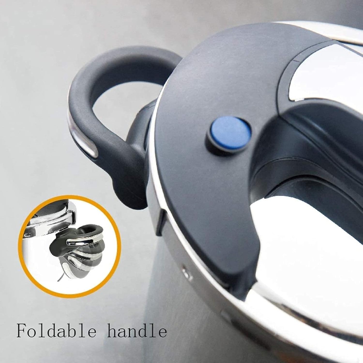 High Pressure Cooker Explosion-Proof,304 Stainless Steel Household High Pressure Cooking Pot Suitable for Induction Cooker Gas,Silver-6L