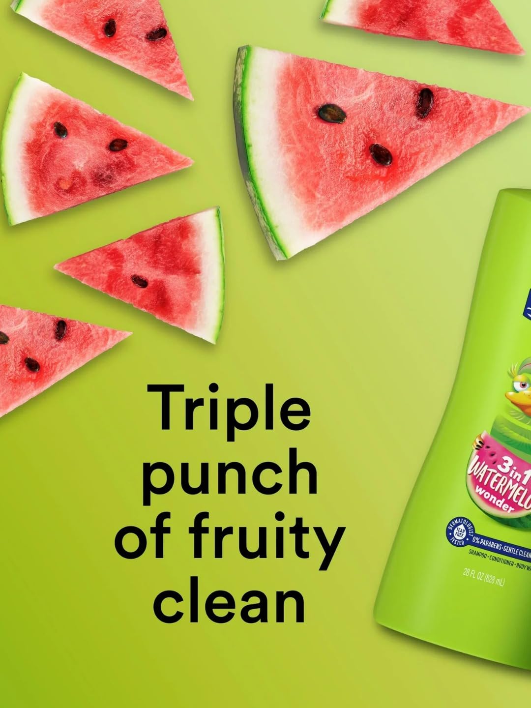 Suave Kids 3-in-1 Shampoo Conditioner Body Wash Watermelon Wonder 700 ml – Tear-Free, Hypoallergenic, Detangling, All Hair Types, Gentle Kids Bath & Hair Care 1