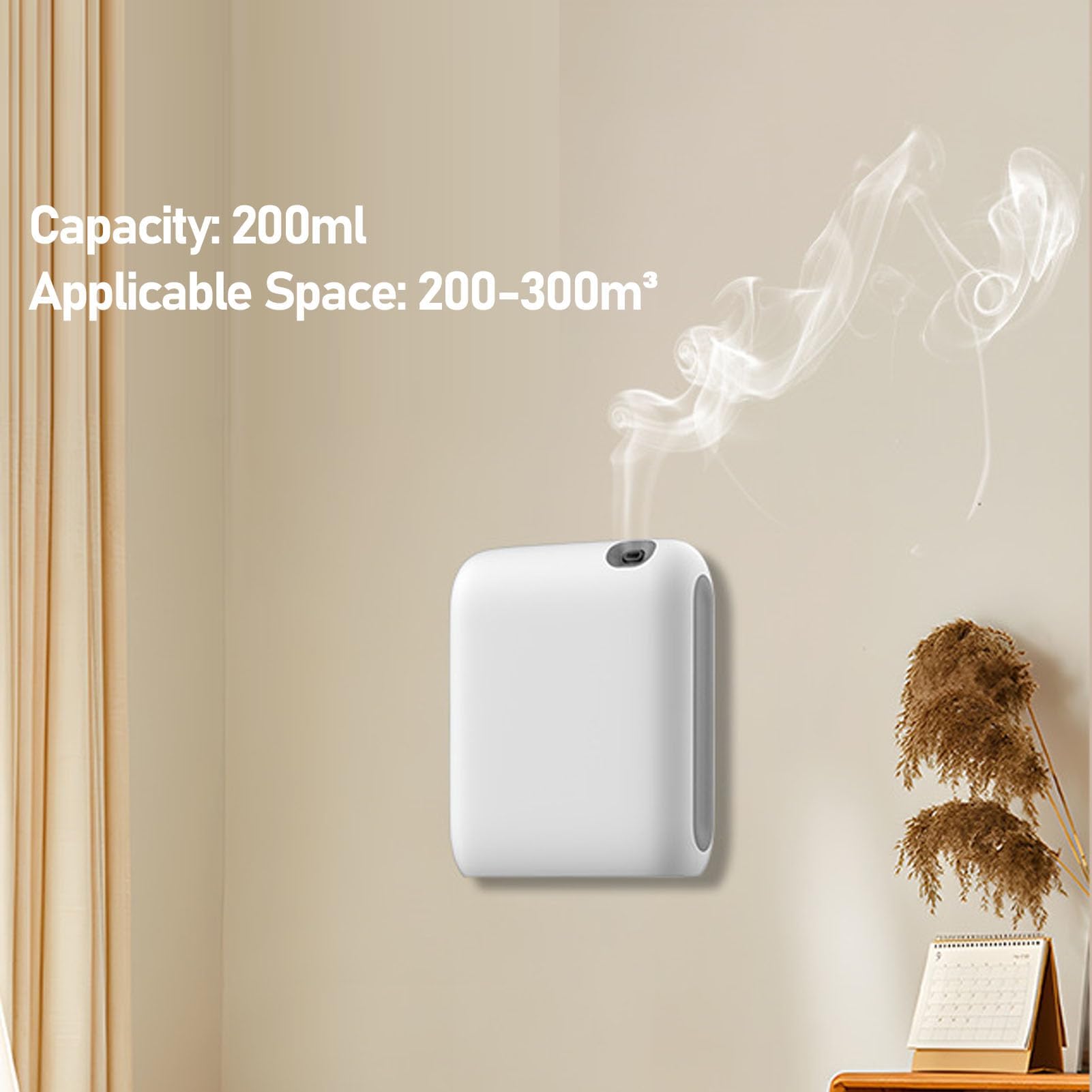 Máquina de aromaterapia para el hogar Inteligente, 200-300 m³ Difusor de Aceite Esencial Función de sincronización automática Control de aplicación Máquina de Fragancia Relajante