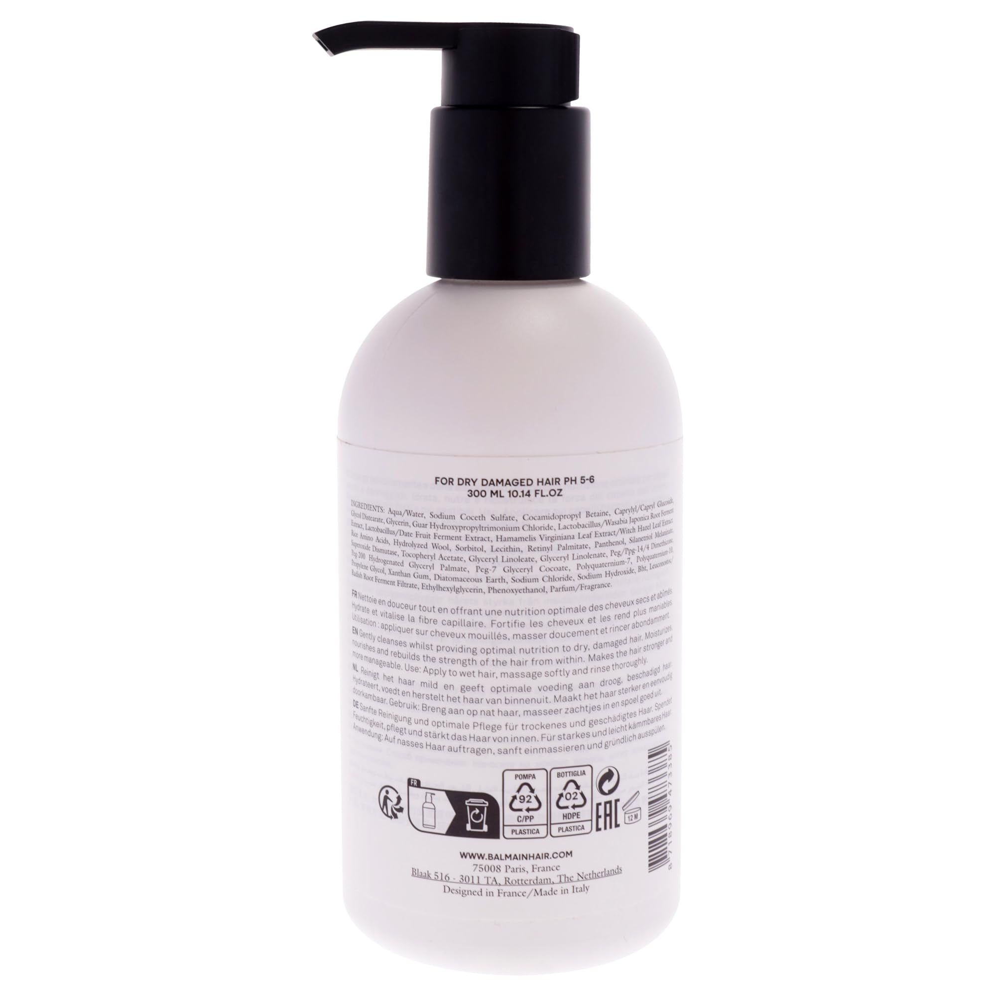 BALMAIN PARIS HAIR COUTURE Revitalizing Shampoo 300 Ml per tutti i tipi di capelli, per detergere e nutrire i capelli, 300 ml