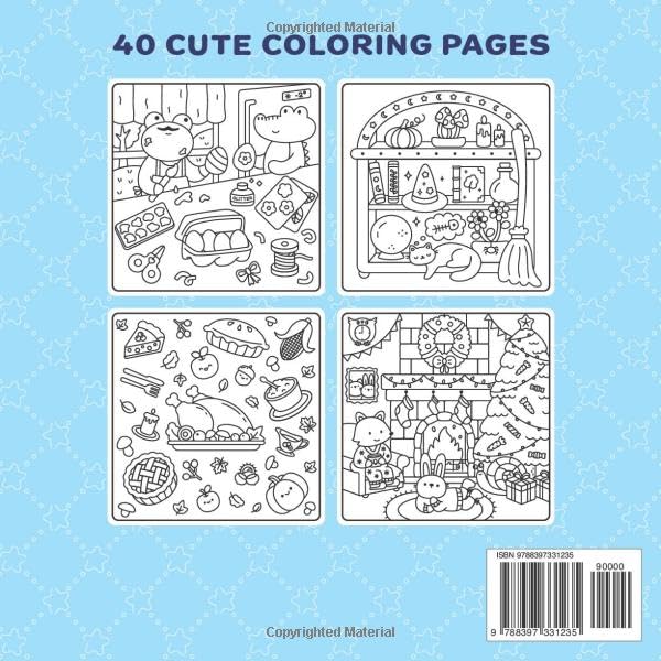 Coloring Book Holidays. From St. Valentine's to Christmas: Traditional and Popular US Holidays in One Coloring Book with Cute Illustrations for Any Age - Image 2