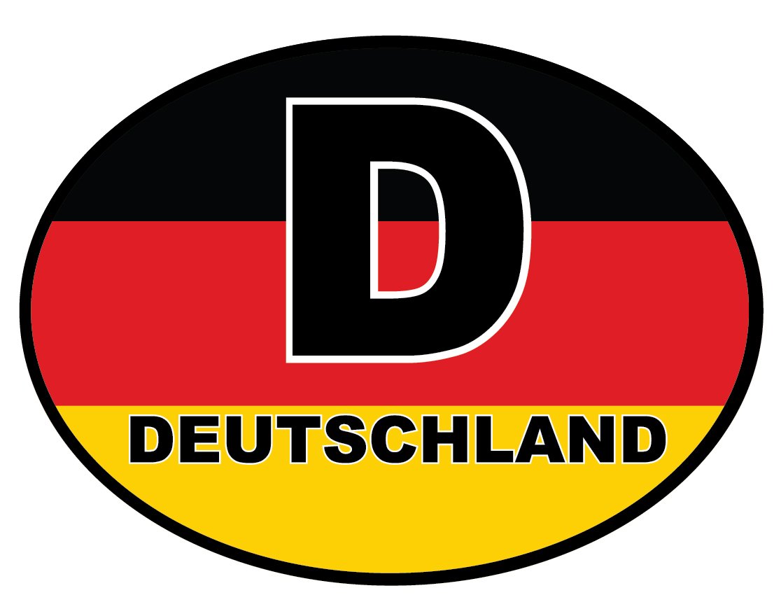 Landing Designs Pack Of Two Deutschland- German Flag Car Van Vinyl Stickers 180Mm By 130Mm Each