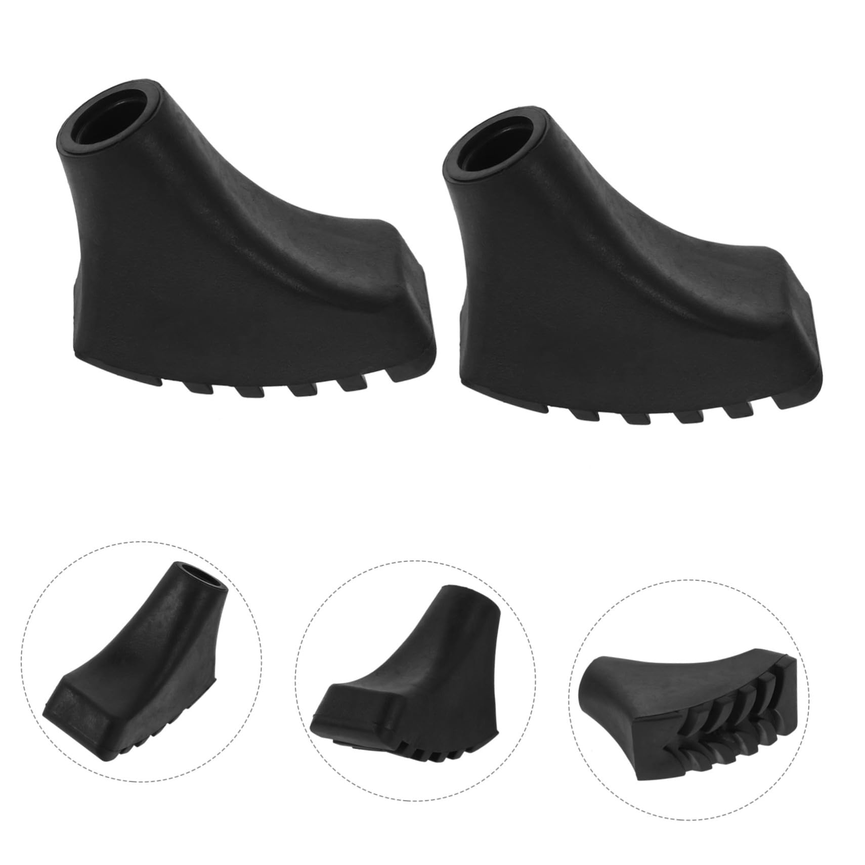 BESPORTBLE Unterlage Stand TIPP Abs Stehende Füße Wanderausrüstung Wanderschaft Zubehör Trekkingstock Gummifuß Rohrgummispitzen Ersetzen Kletterstockfußabdeckung Black