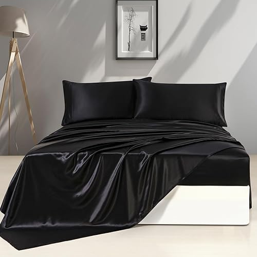 Juego de sábanas de seda 100% de morera ZimaSILK, 4 piezas