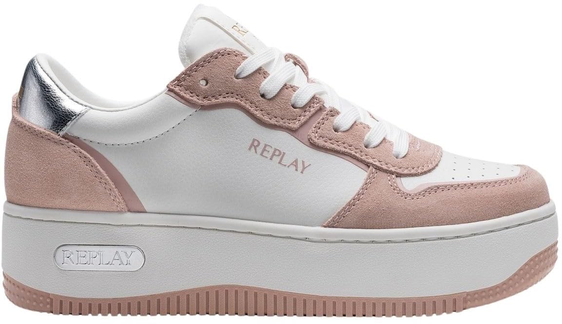 Replay Women's GWZ5O Trainers, 885 Pink White, 40 EU, 885 Pink White, 8 UK