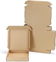 Vista 9 de Flamorrow Paquete de 25 cajas de envío de 8 x 6 x 2 pulgadas, cajas de cartón corrugado, cajas de embalaje para envoltura de regalos, correo