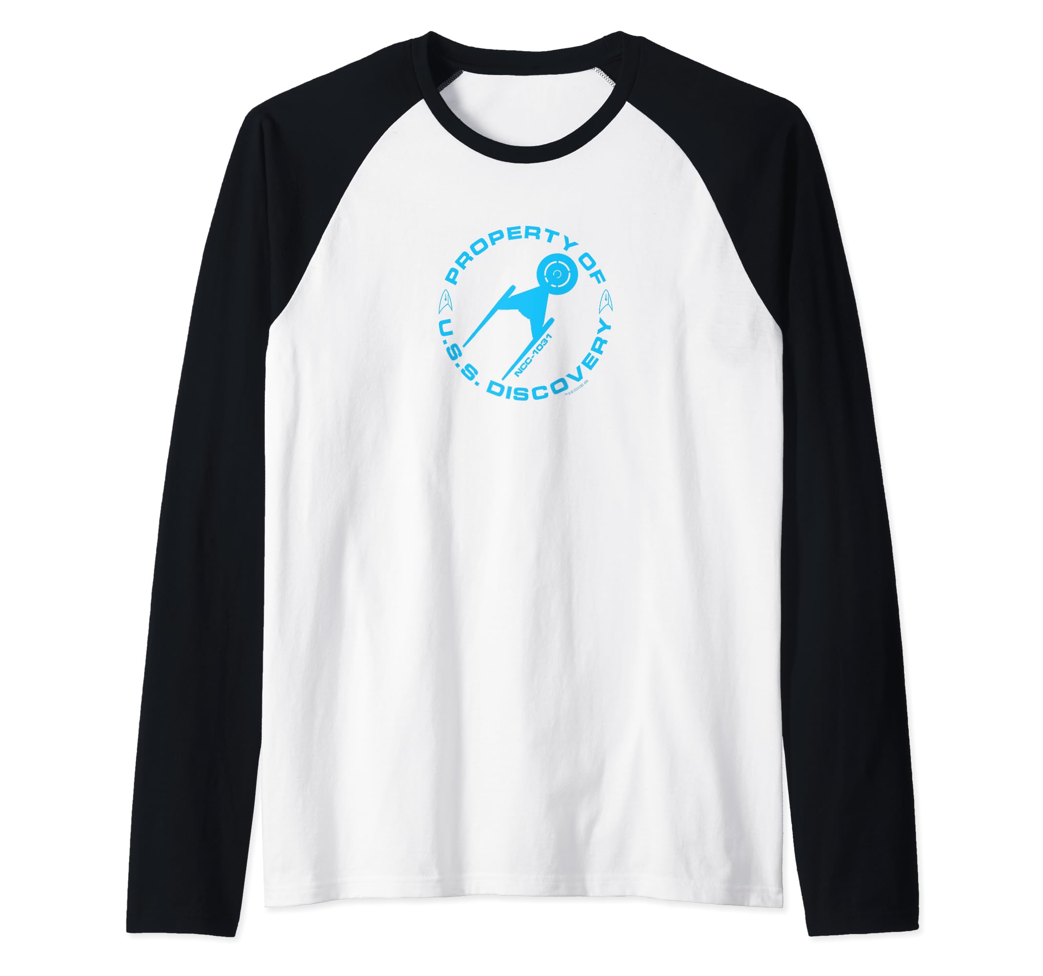 Star Trek: Discovery Property of U.S.S. Discovery Raglan Baseball Tee, Black