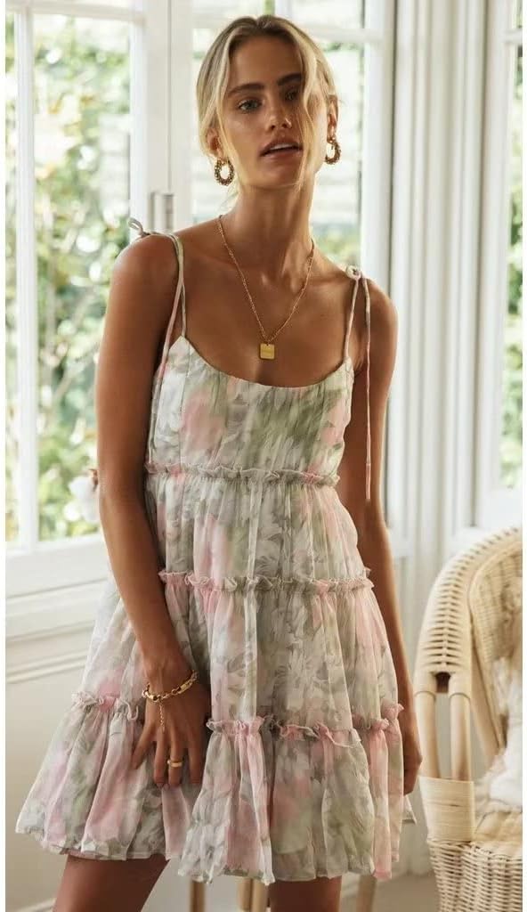 Floral Dress for Women Cute Summer Dresses for Women 2026 Flower Dresses Mini Dress - Image 3
