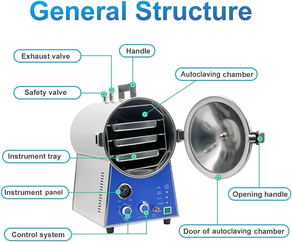 24L High Pressure Medical Autoclave Sterilizer Steam Stainless Steel for Clinic