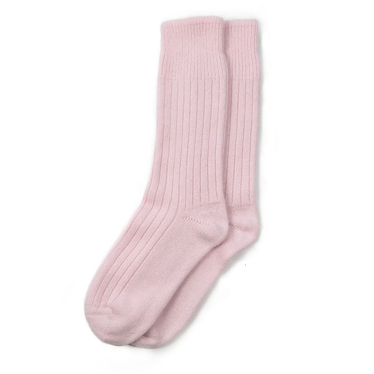 The Cambridge Sock Company Unisex Pale Pink 100% Pure Premium Cashmere House Socks. Warm, Soft And Luxuriously Cosy, Made From All Natural Fibres